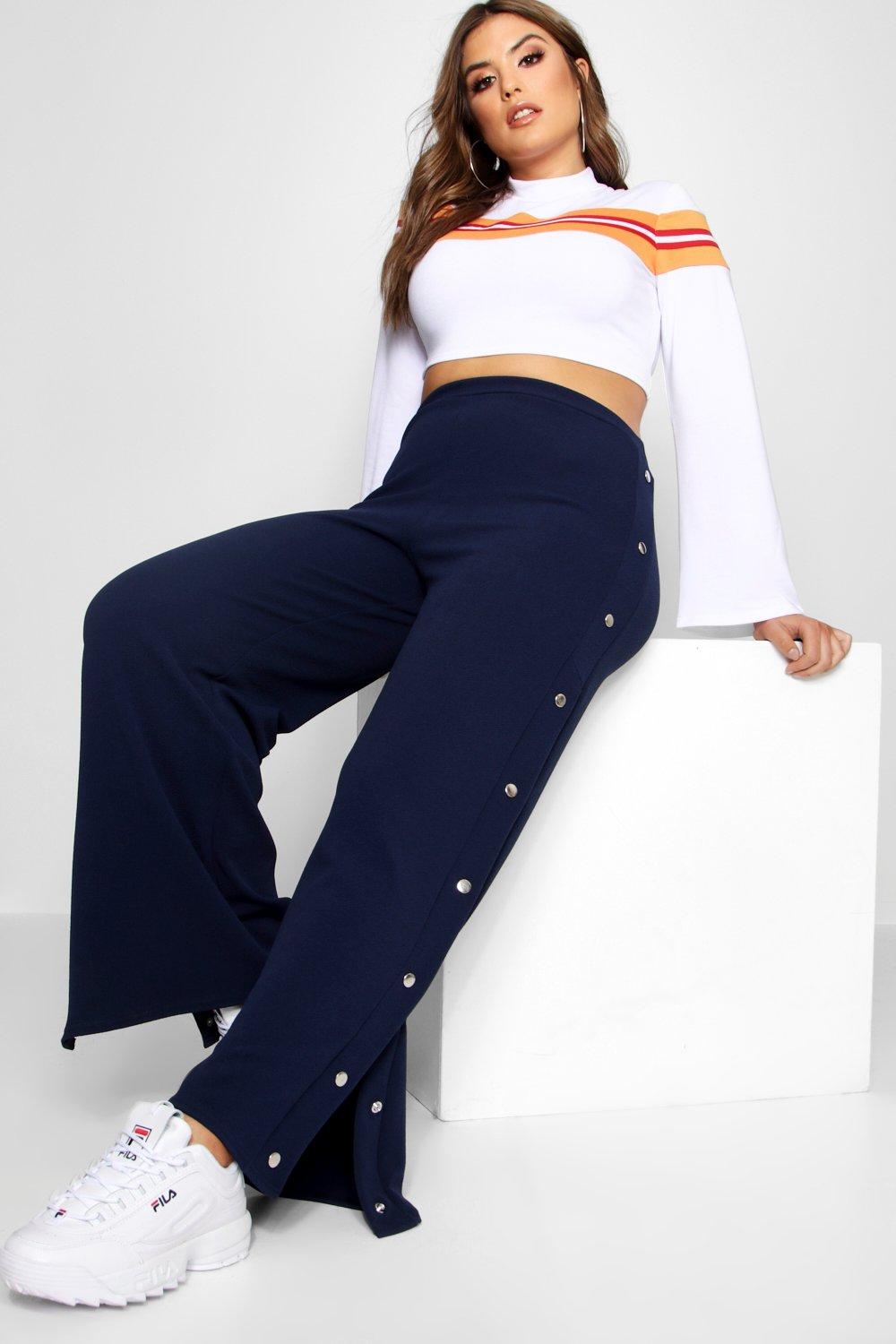 Popper Side Trouser boohoo NZ