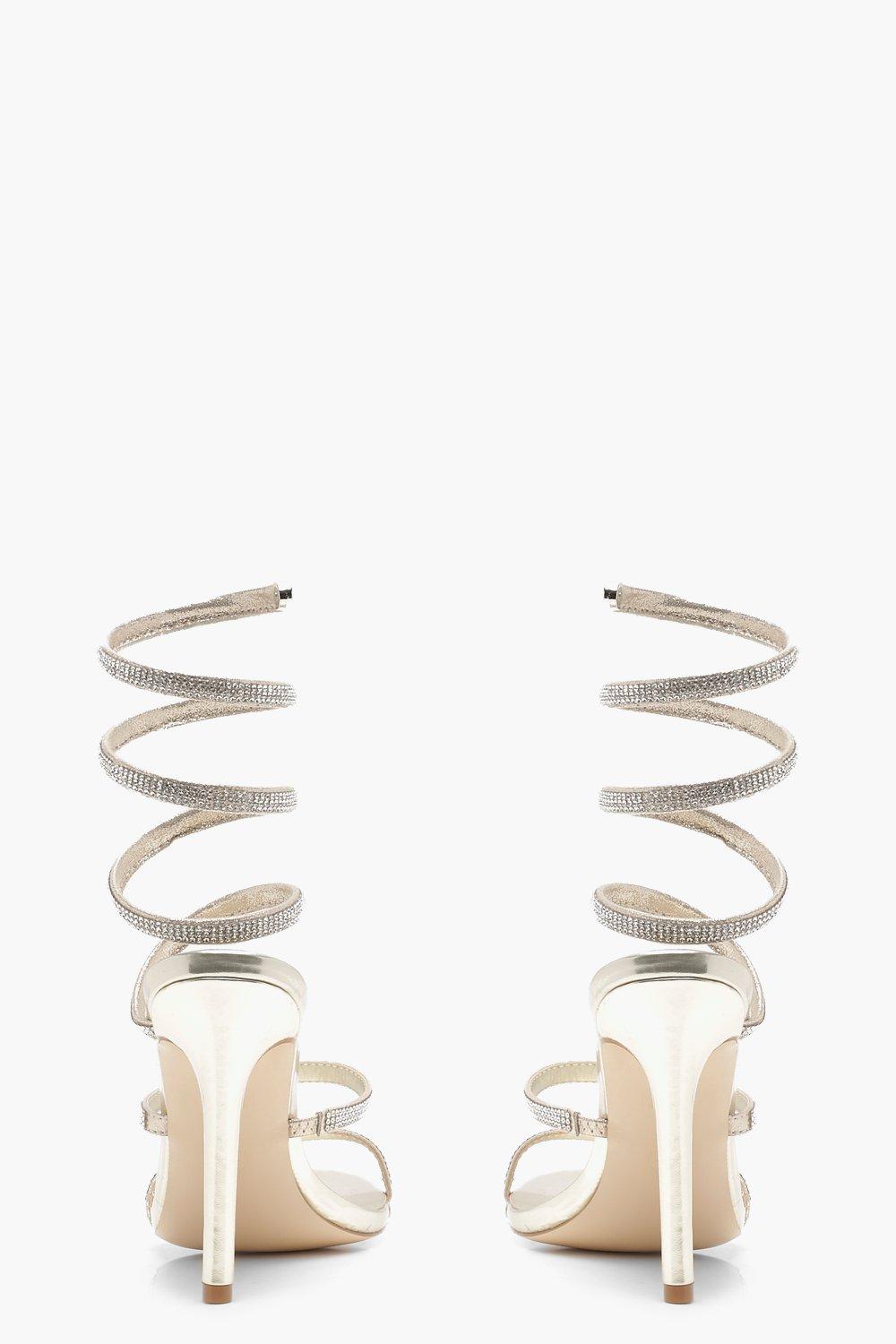 gold spiral heels