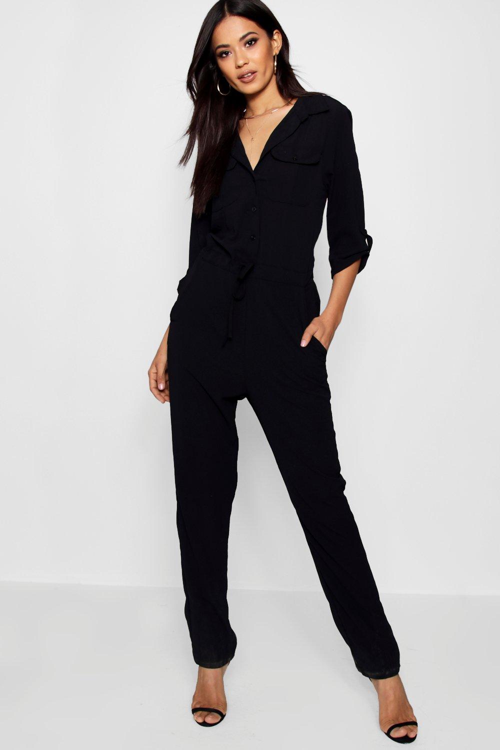 boohoo utility jumpsuit