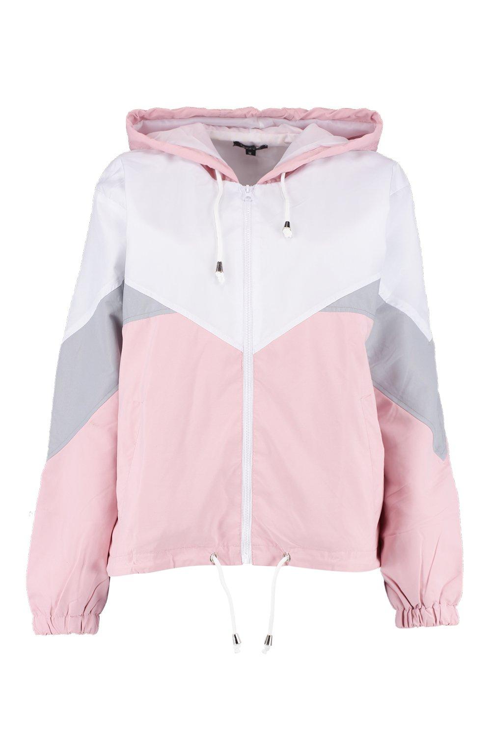 Hooded Paneled Windbreaker