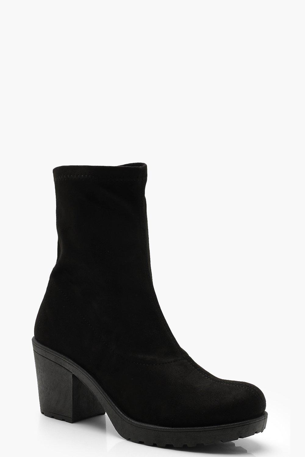 cleated ankle boots