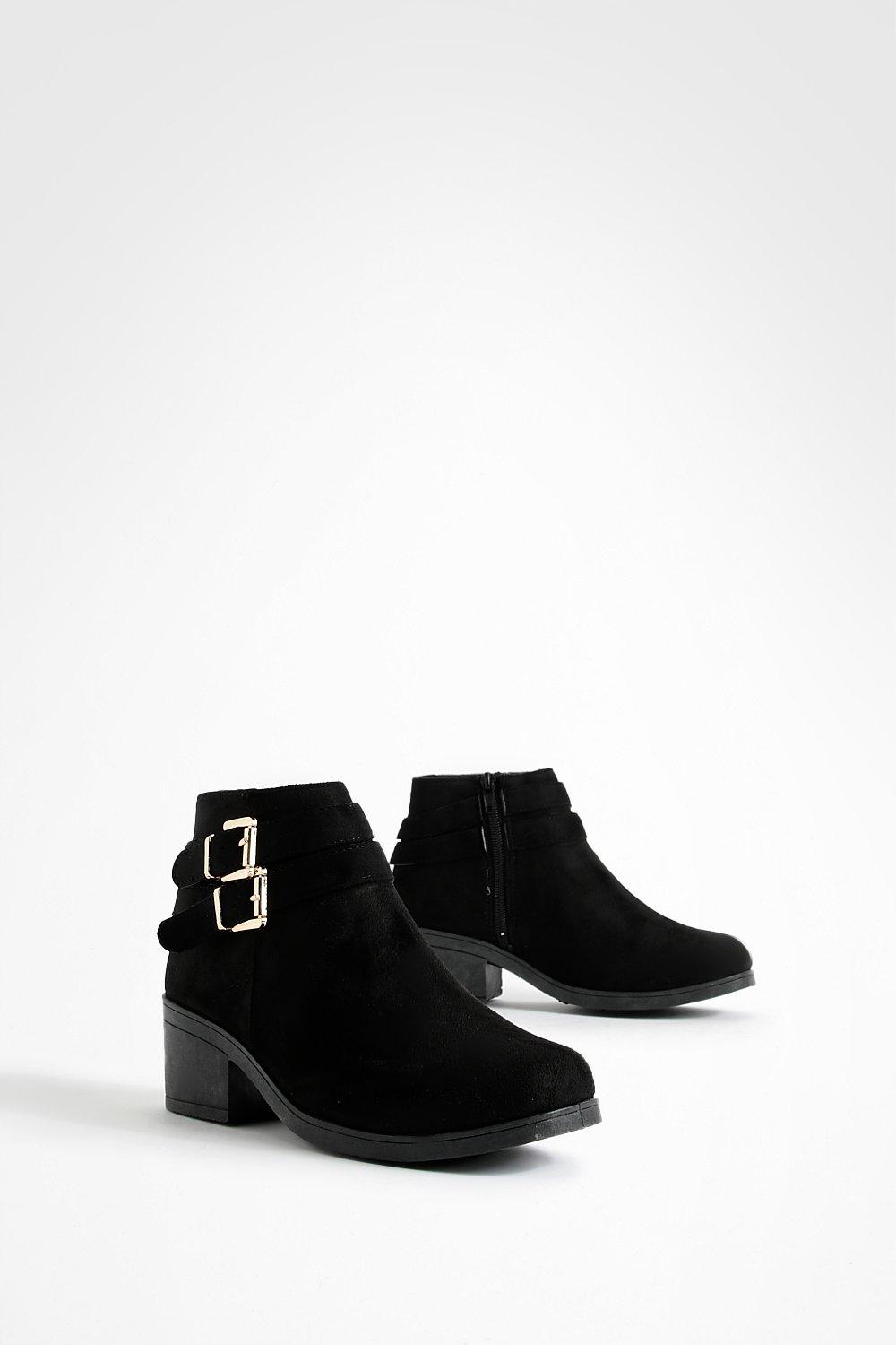 Boohoo Double Buckle Chelsea Ankle Boots