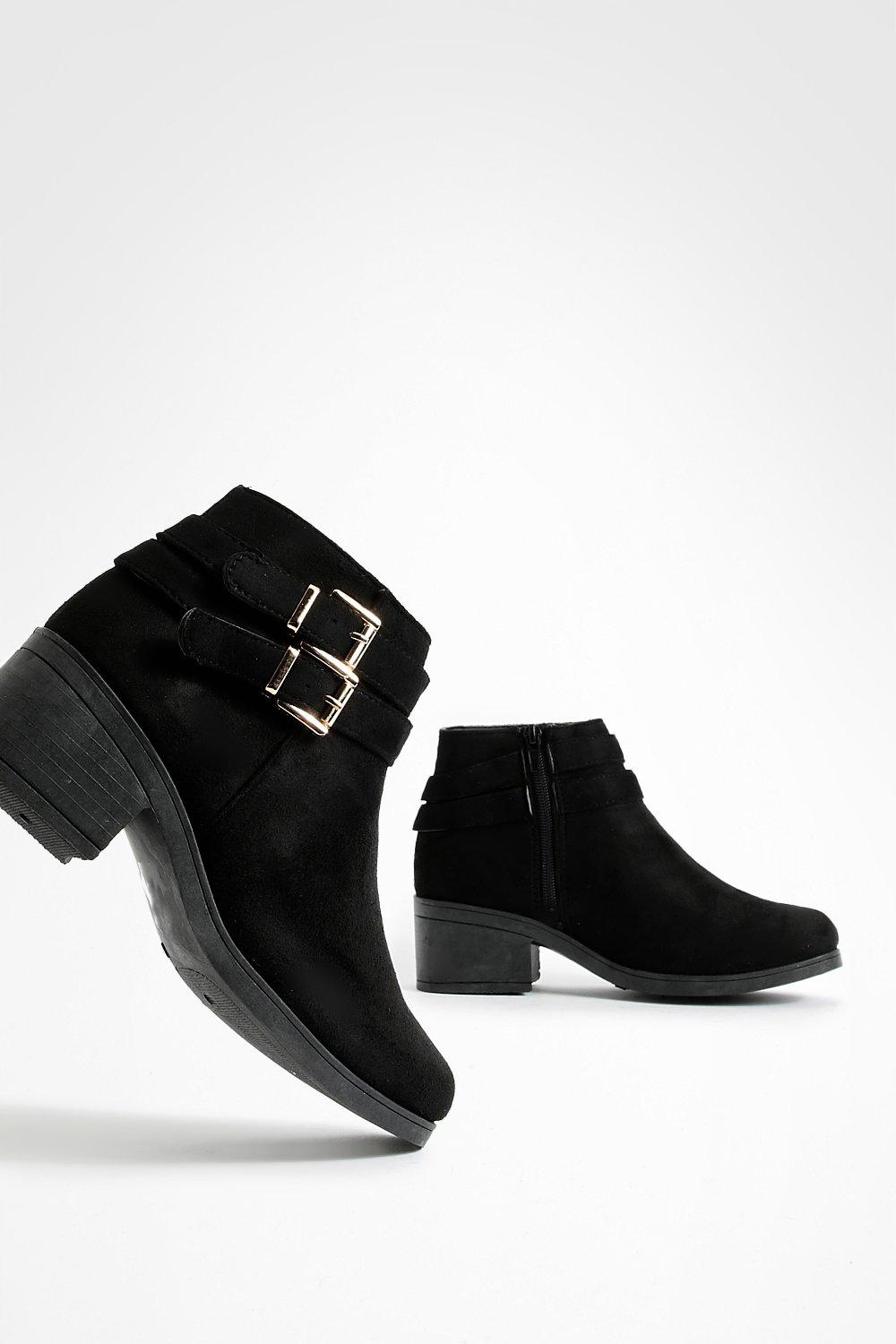 Double Buckle Chelsea Ankle Boots | boohoo