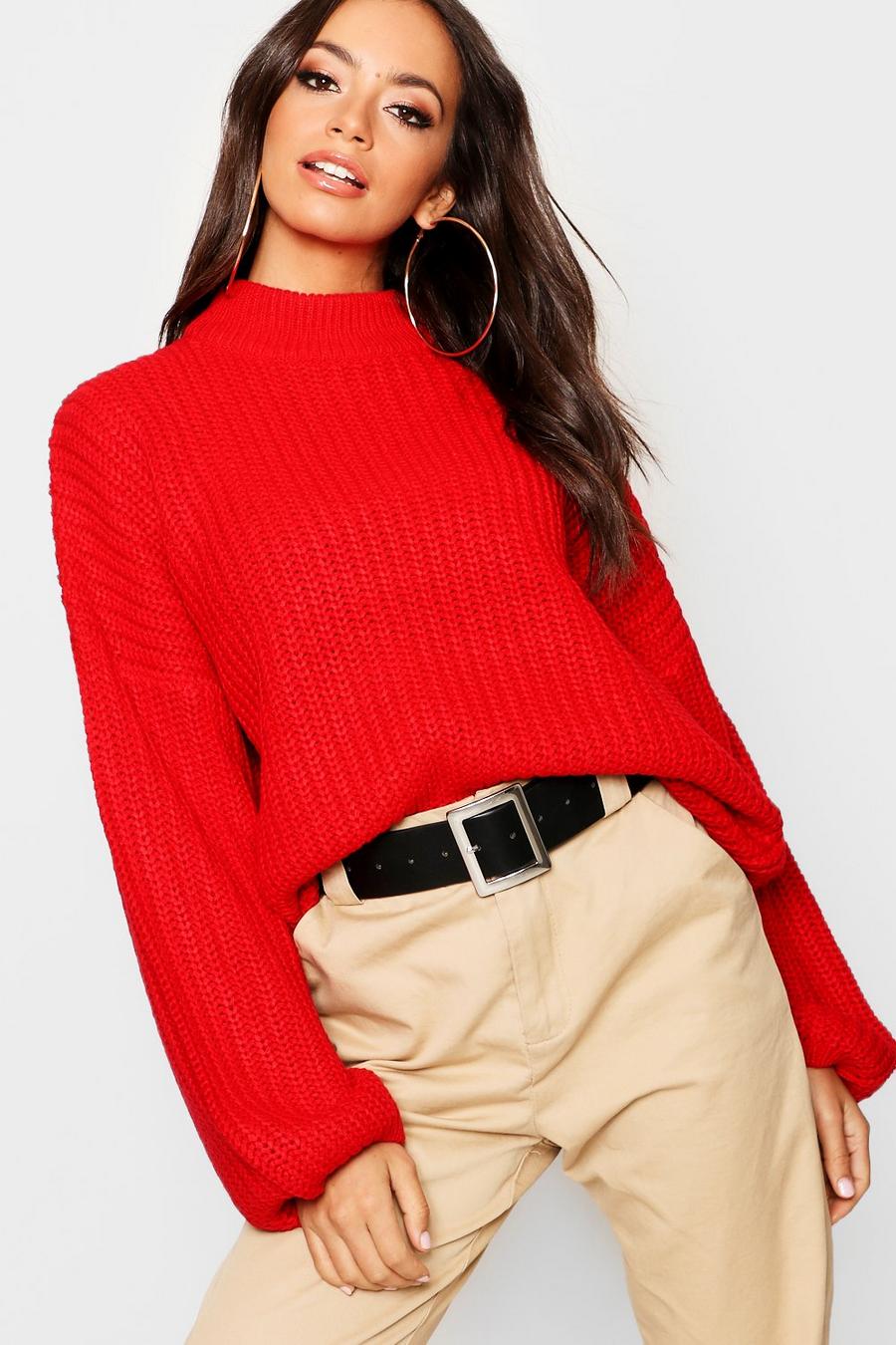 Scarlet Oversized Bell Sleeve Sweater image number 1
