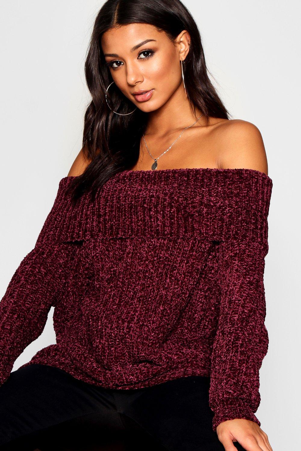 Chunky off discount the shoulder jumper