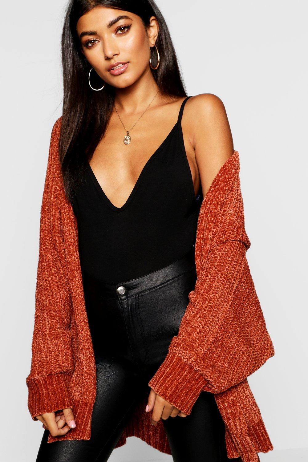 Oversized hot sale chenille cardigan