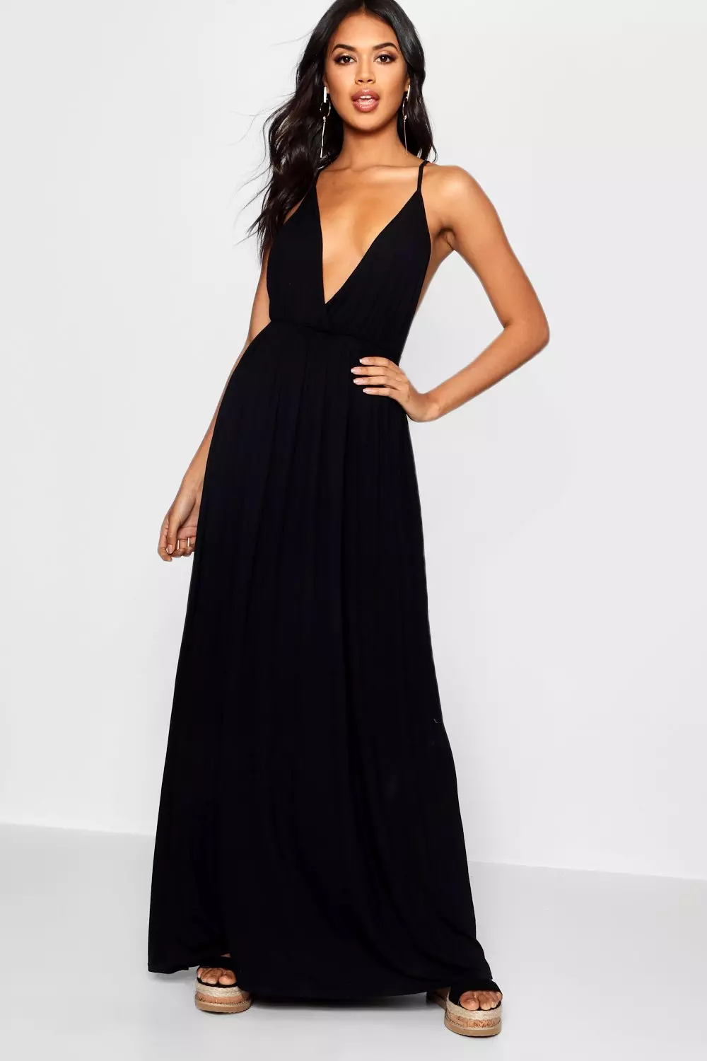 Missguided plunge maxi store dress