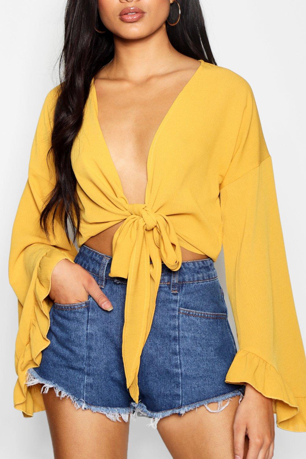 boohoo yellow top