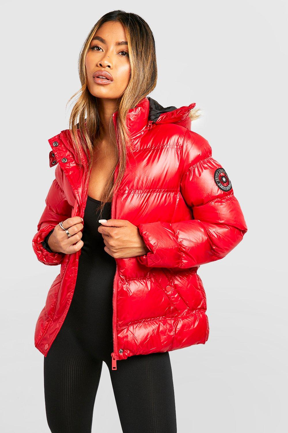 Manteau doudoune rouge clearance femme