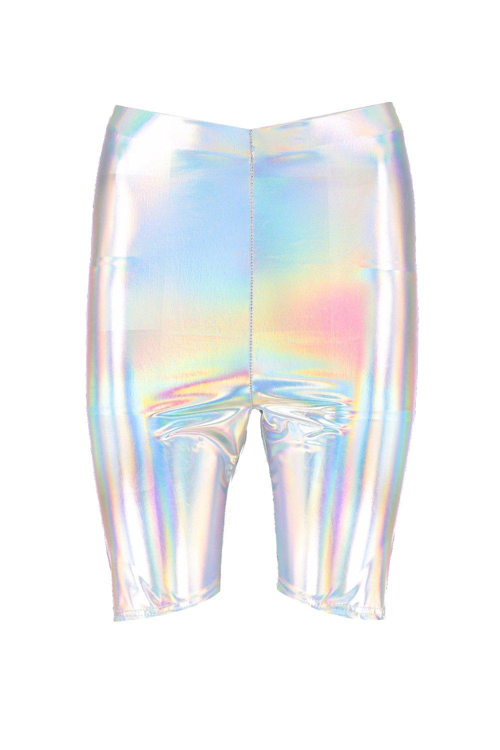 silver cycling shorts