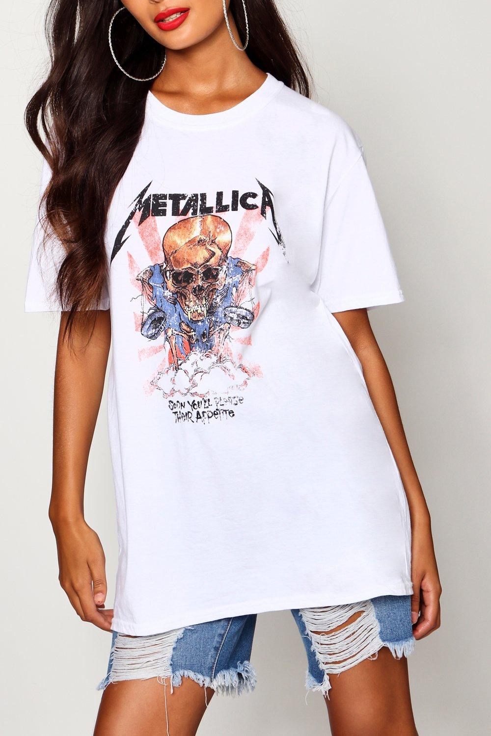 Metallica t hotsell shirt white