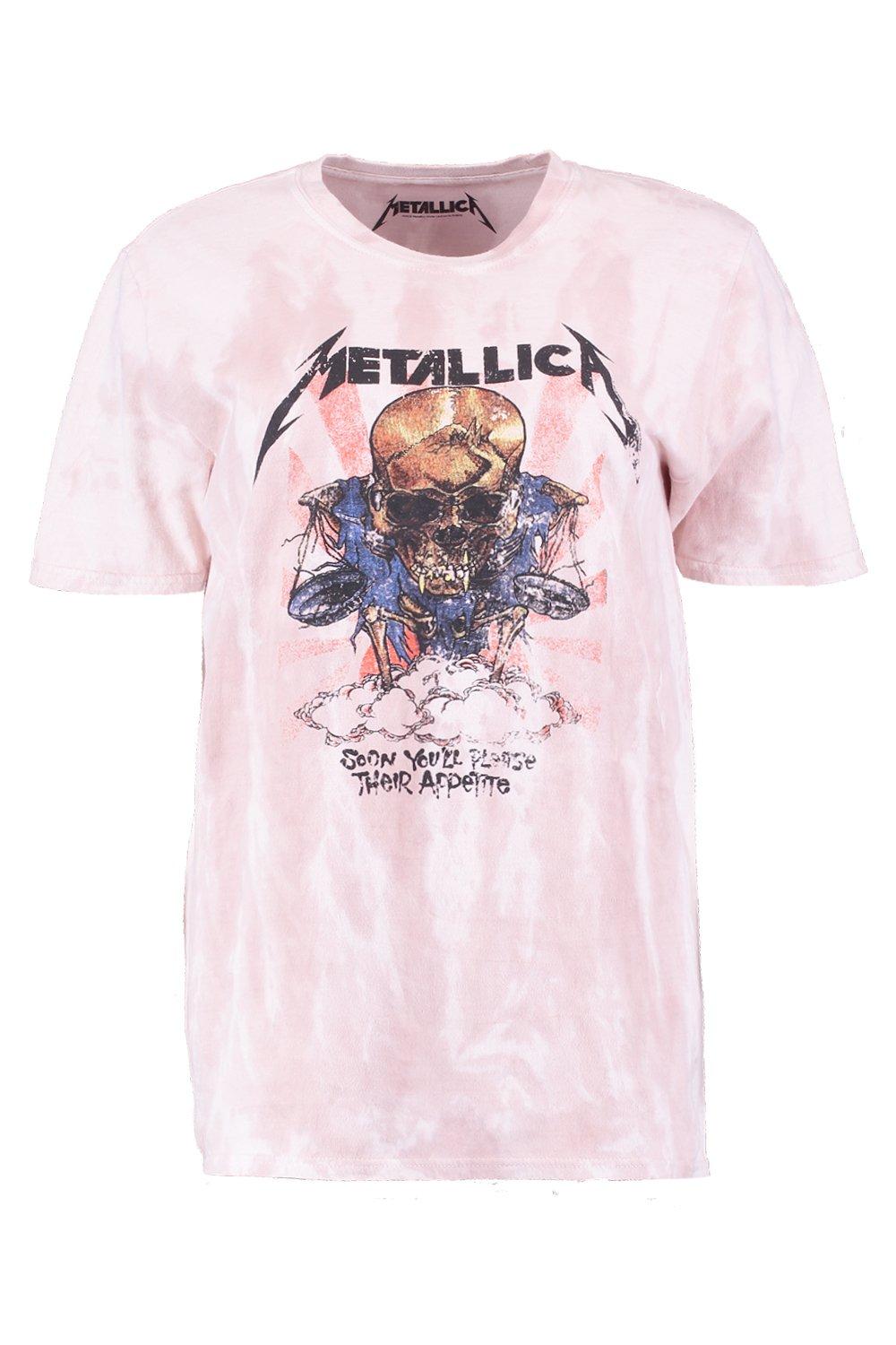 pink metallica t shirt