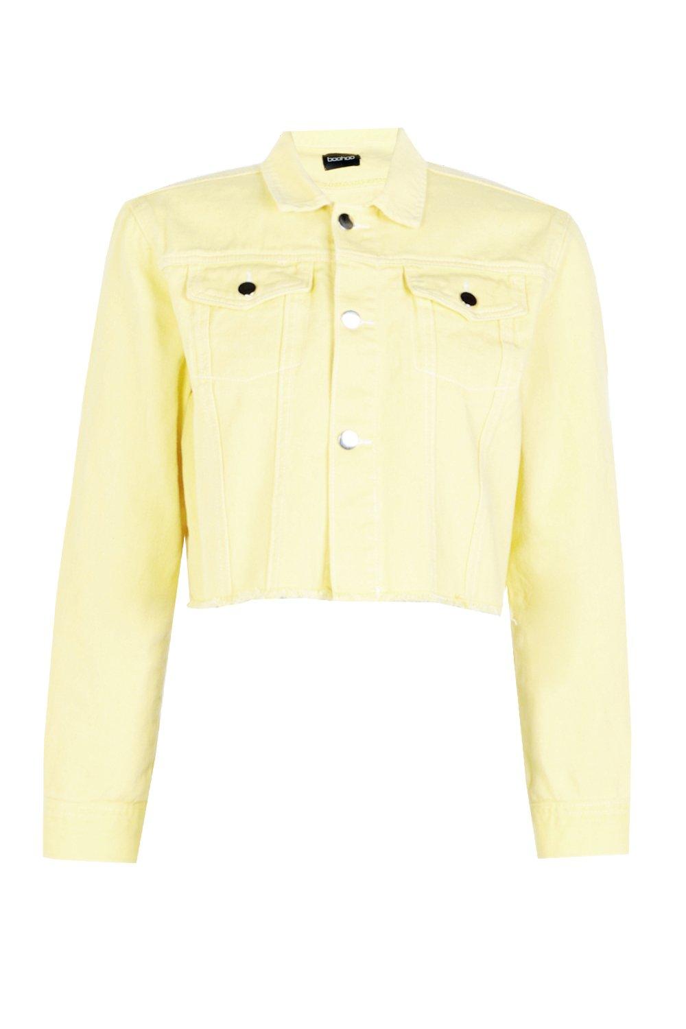 boohoo yellow denim jacket