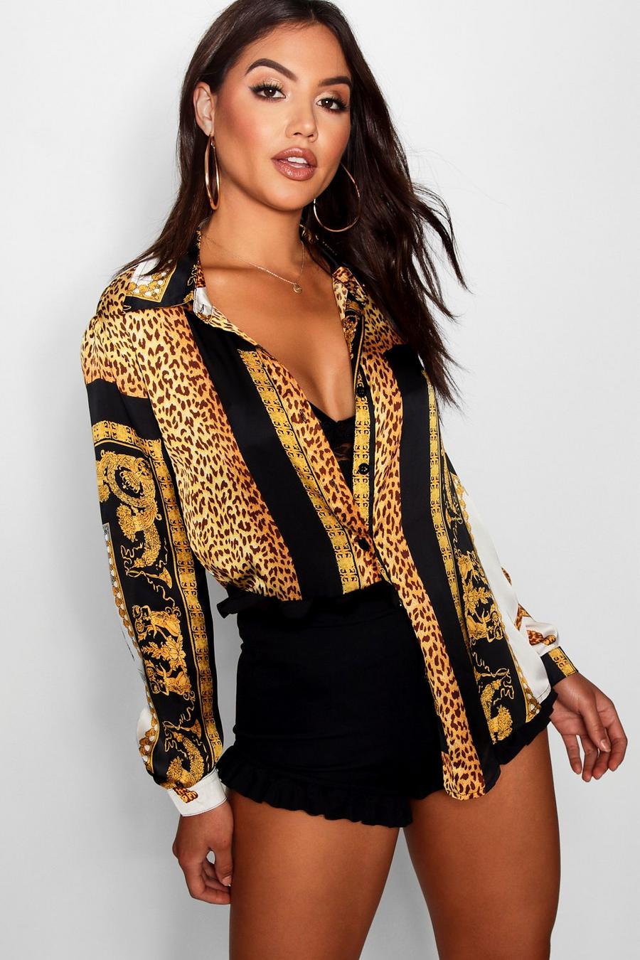 Chain Print Oversized Shirt image number 1