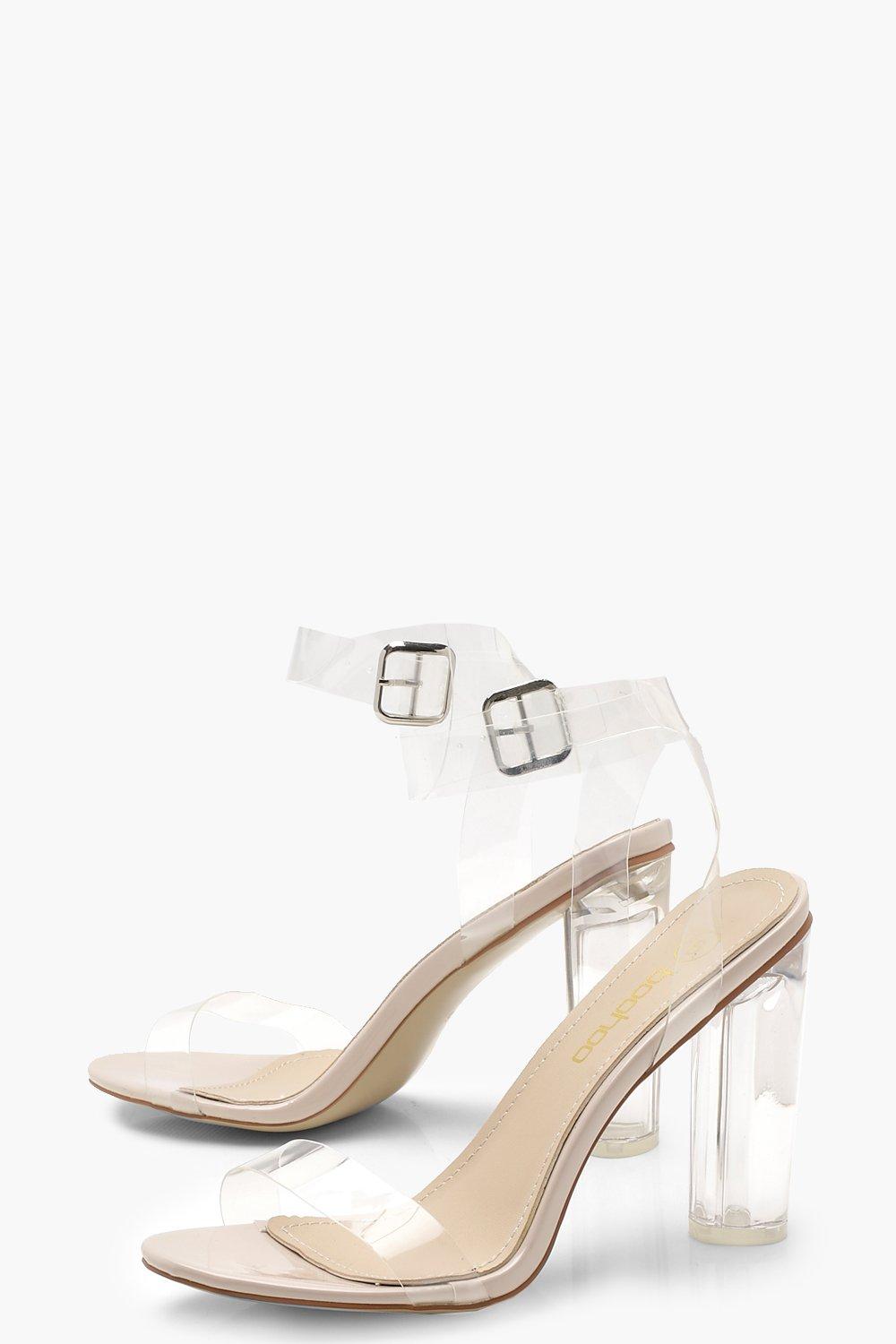 boohoo clear heels