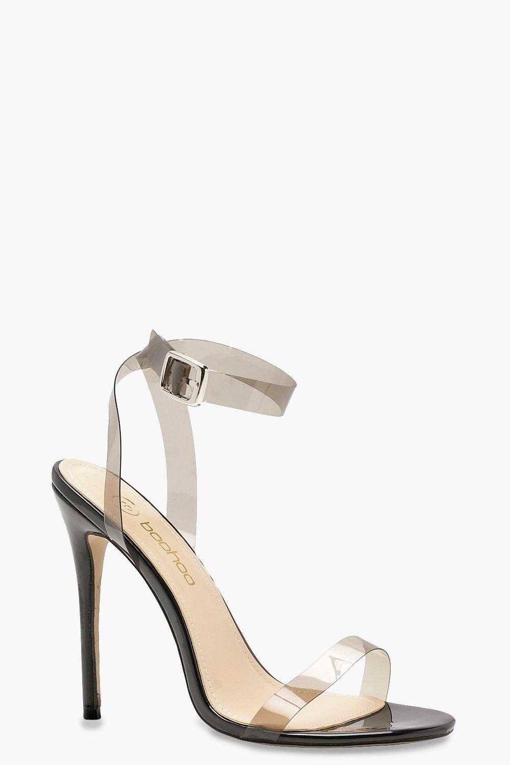 boohoo clear strap heels