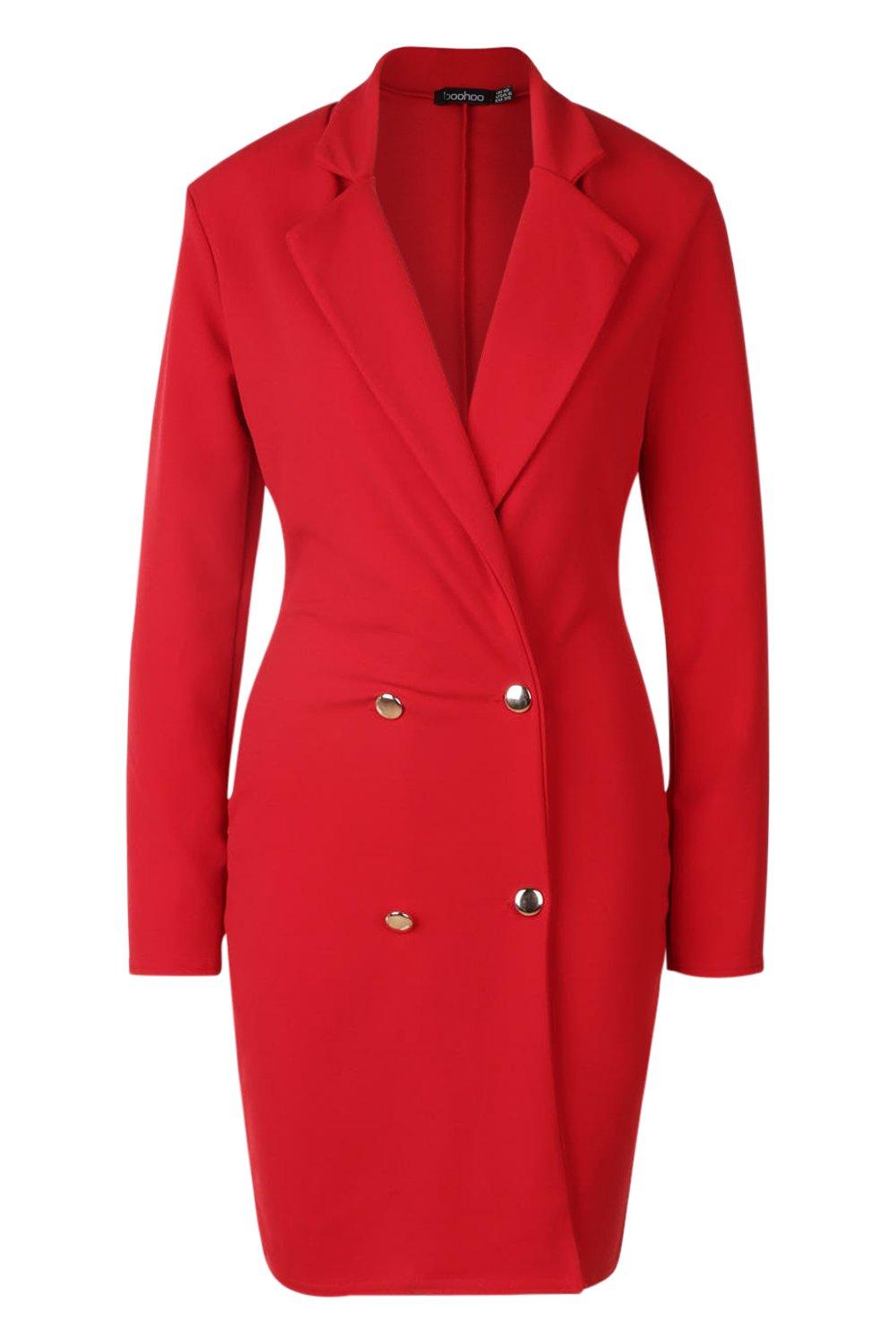 boohoo blazer dress plus size