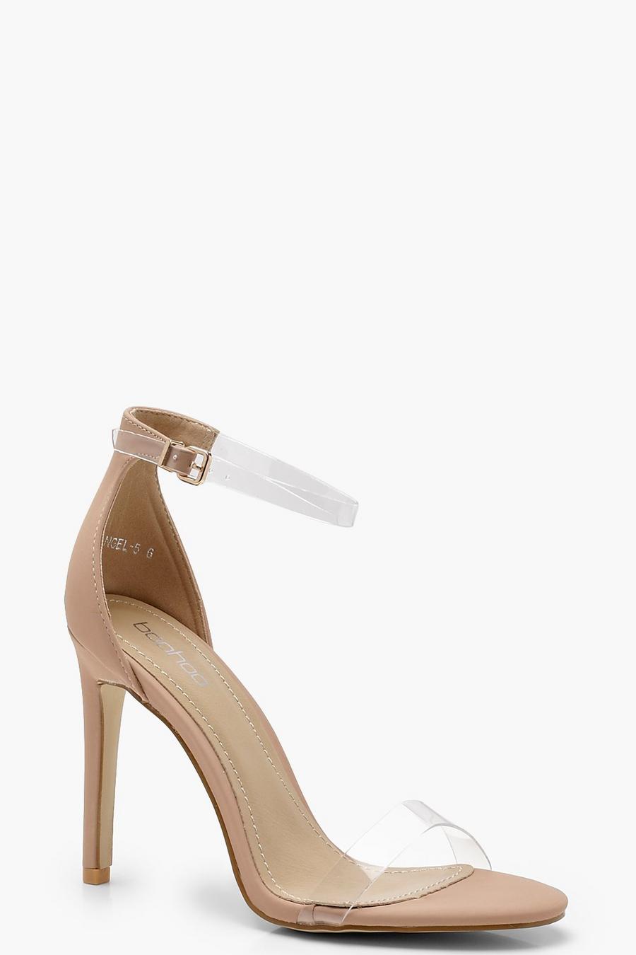 Nude Clear Band 2 Part Heels image number 1