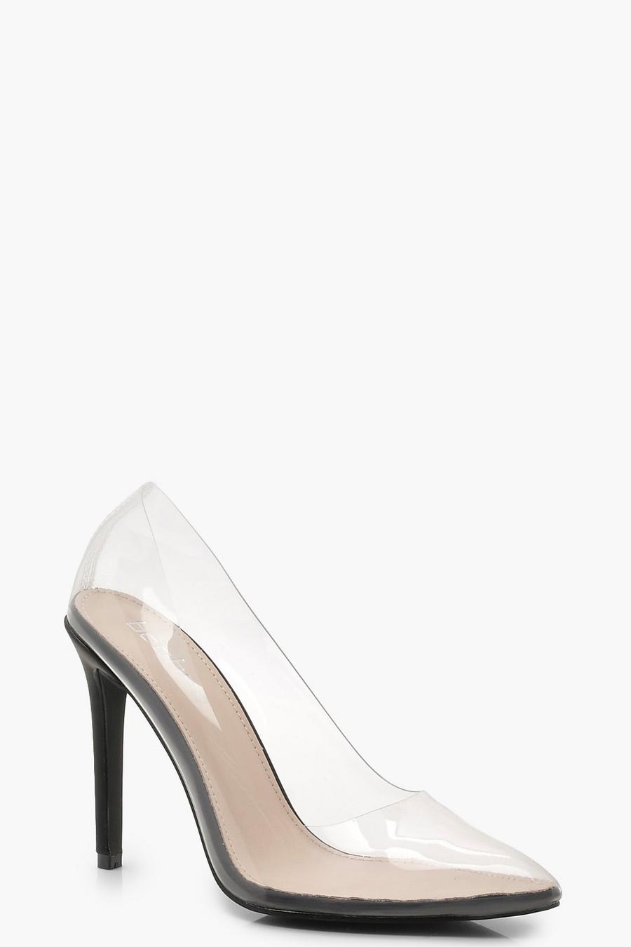 Clear Pointed Toe Court Shoes image number 1