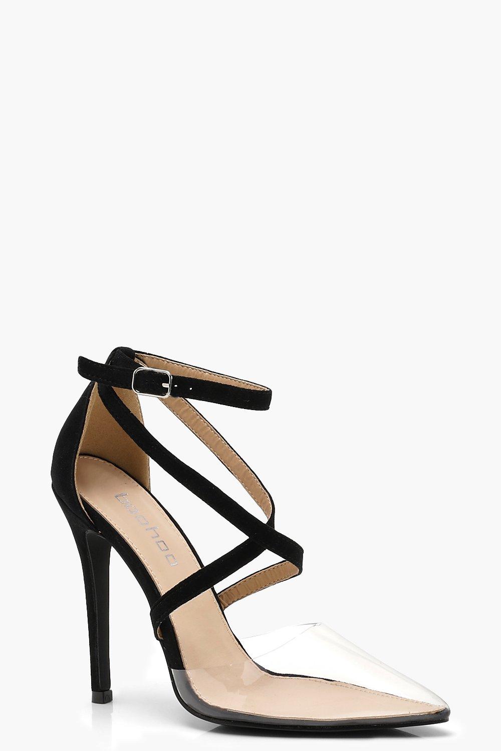 boohoo clear heels