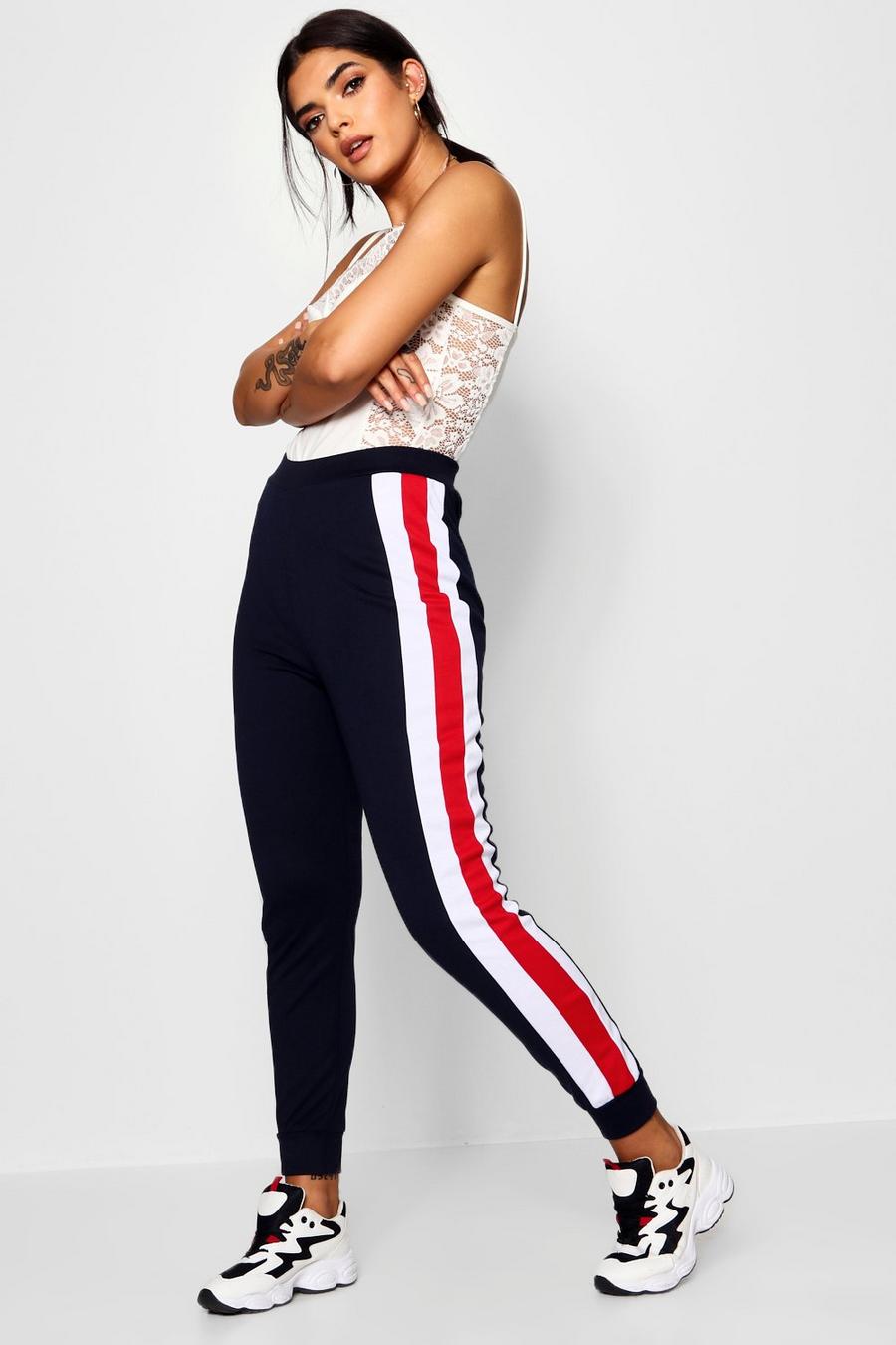 Contrast Stripe Sweat Joggers image number 1