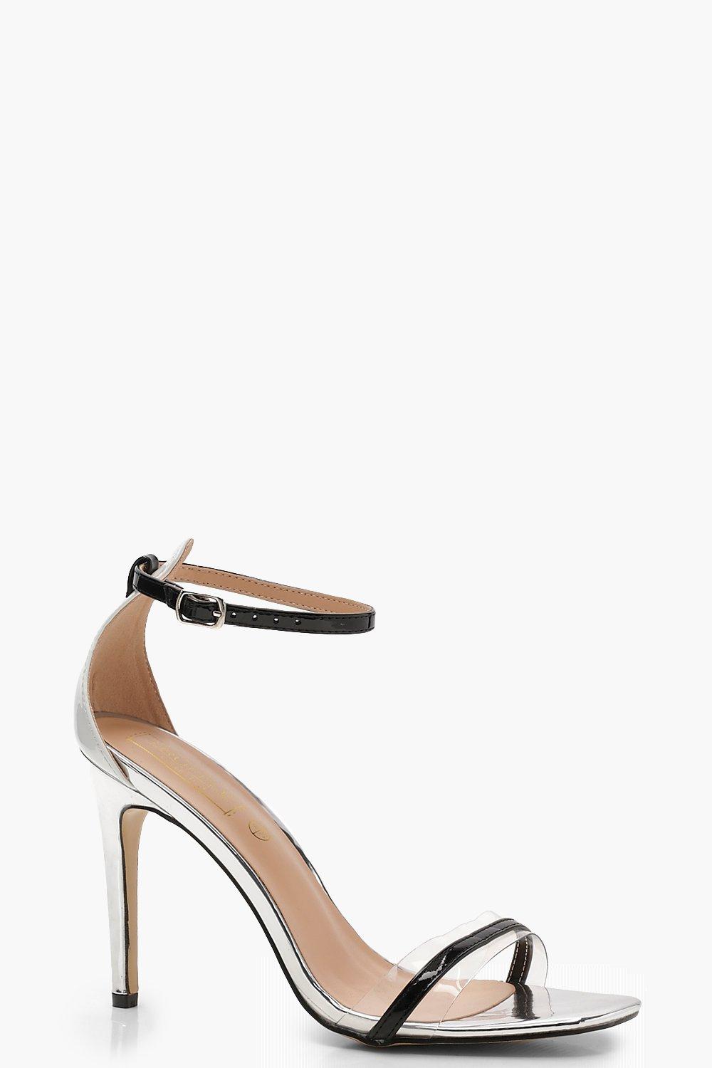 boohoo clear strap heels