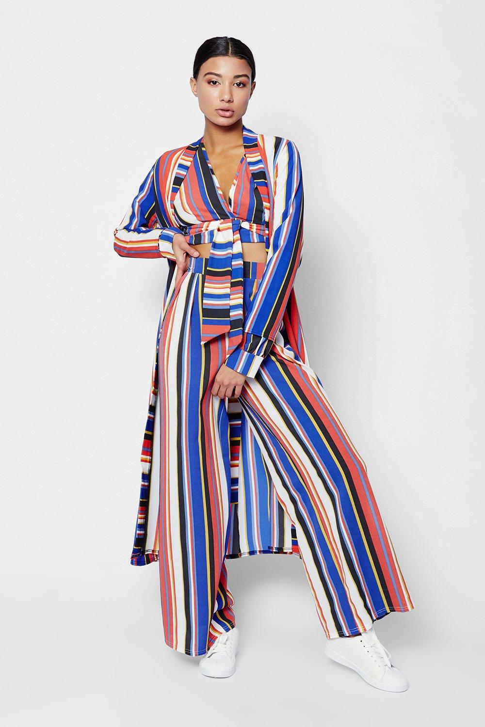 boohoo stripe trousers