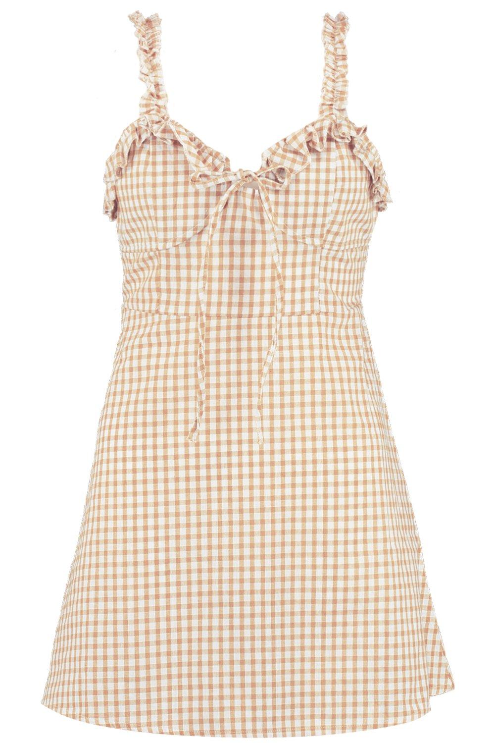 gingham dress boohoo