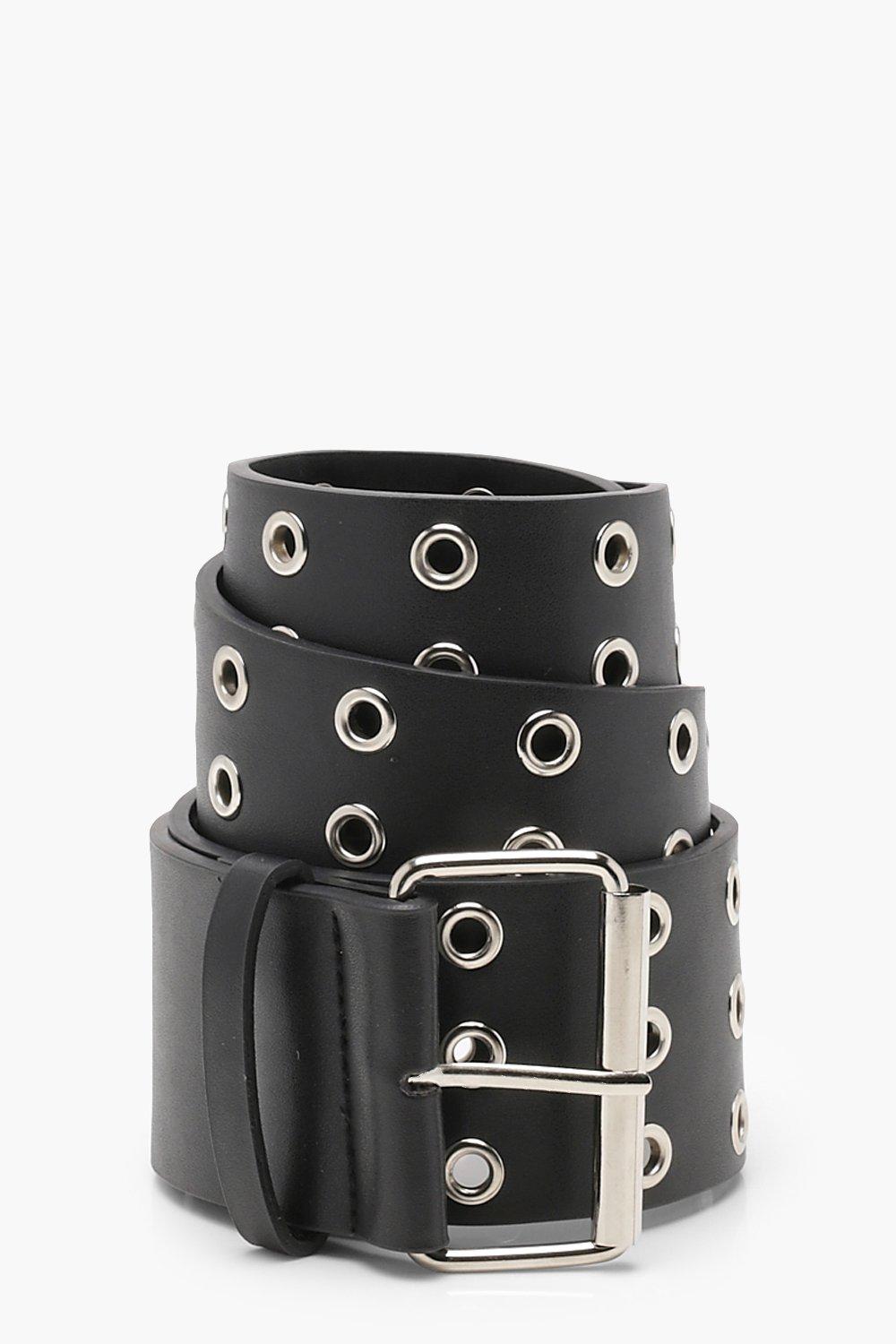 eyelet black belt