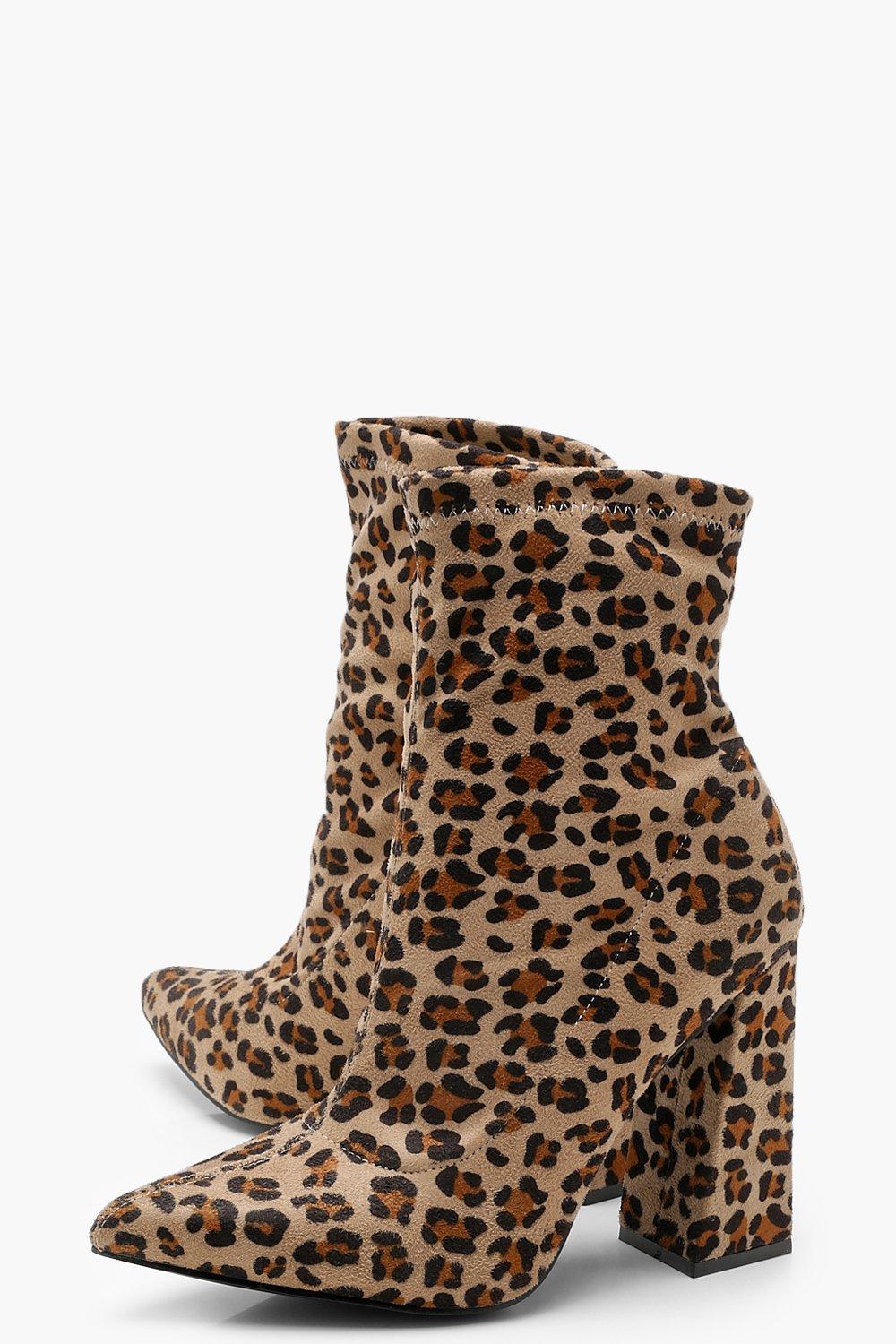 Boohoo leopard shop print boots