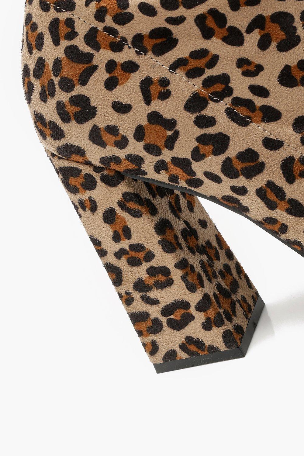 Boohoo leopard print clearance boots