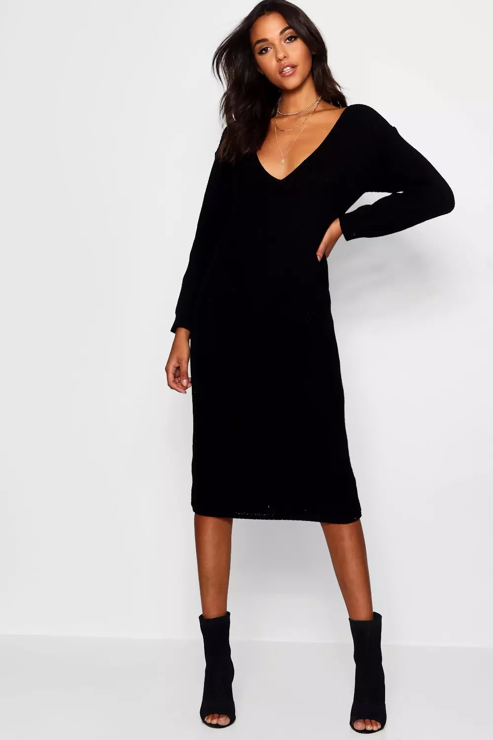 Oversized midi outlet jumper dress