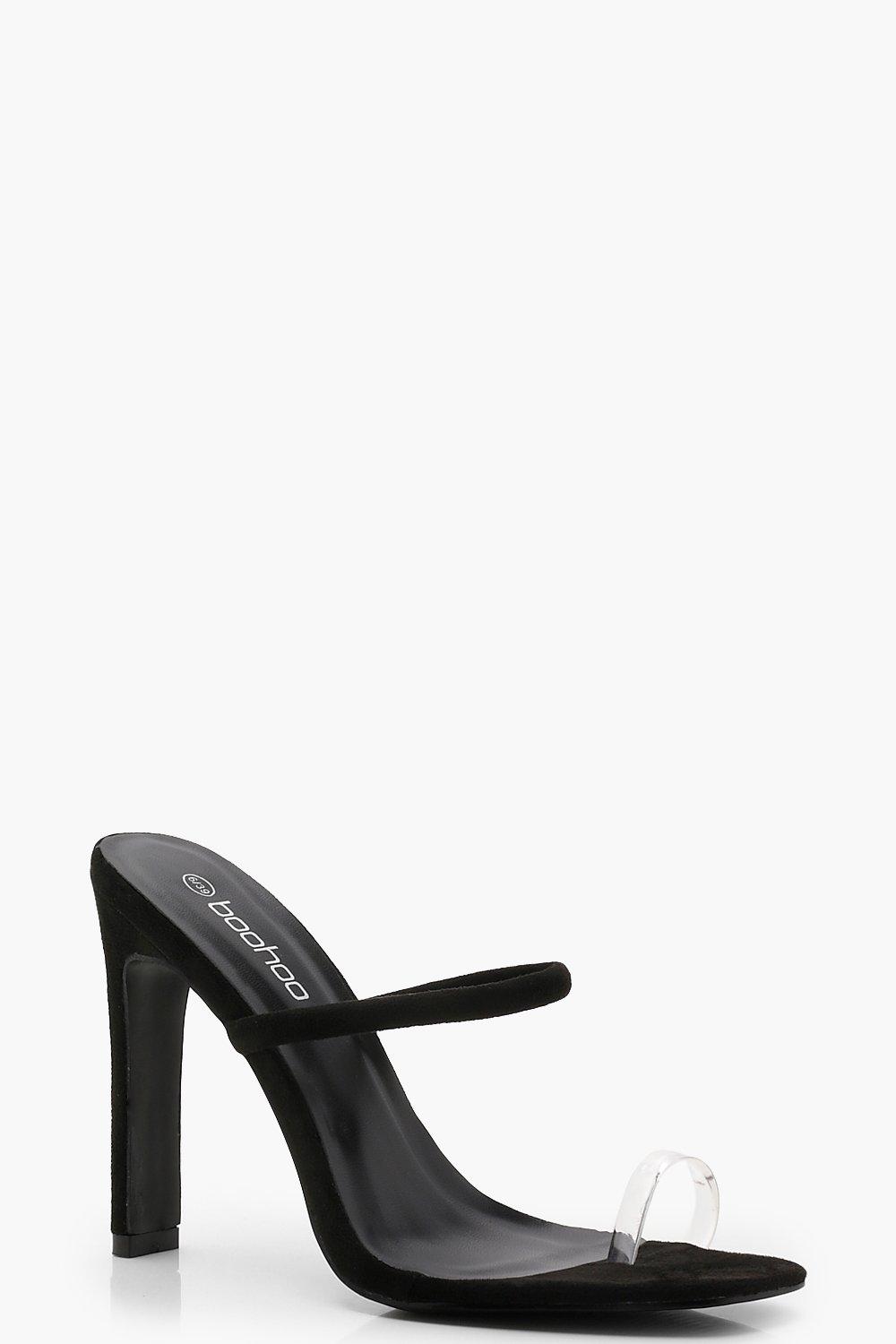 clear skinny heels