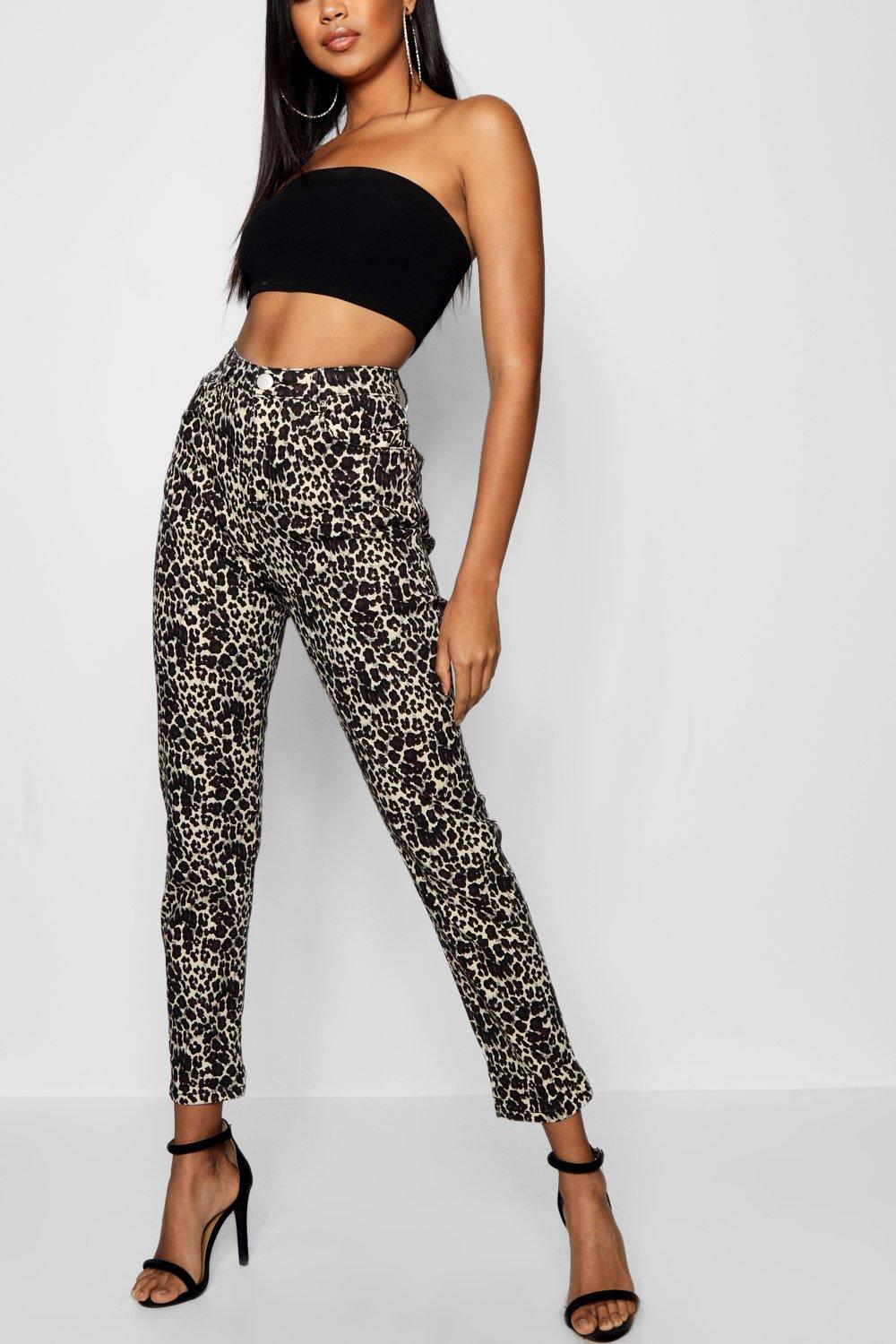 Leopard mom hot sale jeans