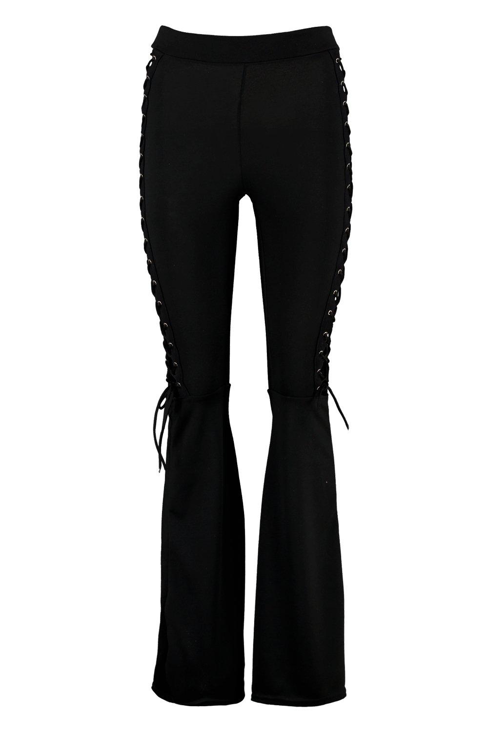 Lace up flare clearance pants