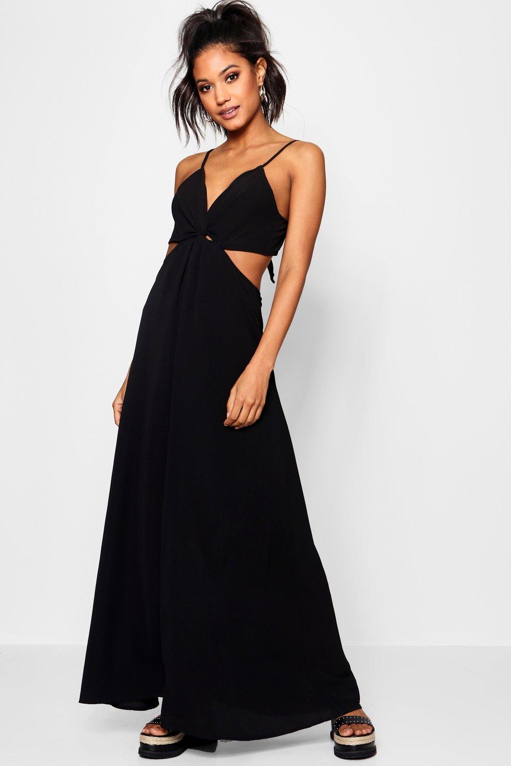 knot tie maxi dress