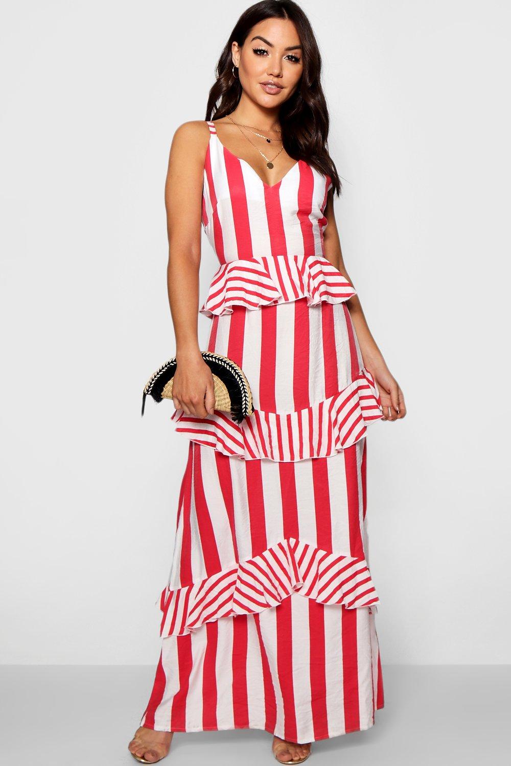 lipsy lara print ruffle maxi dress