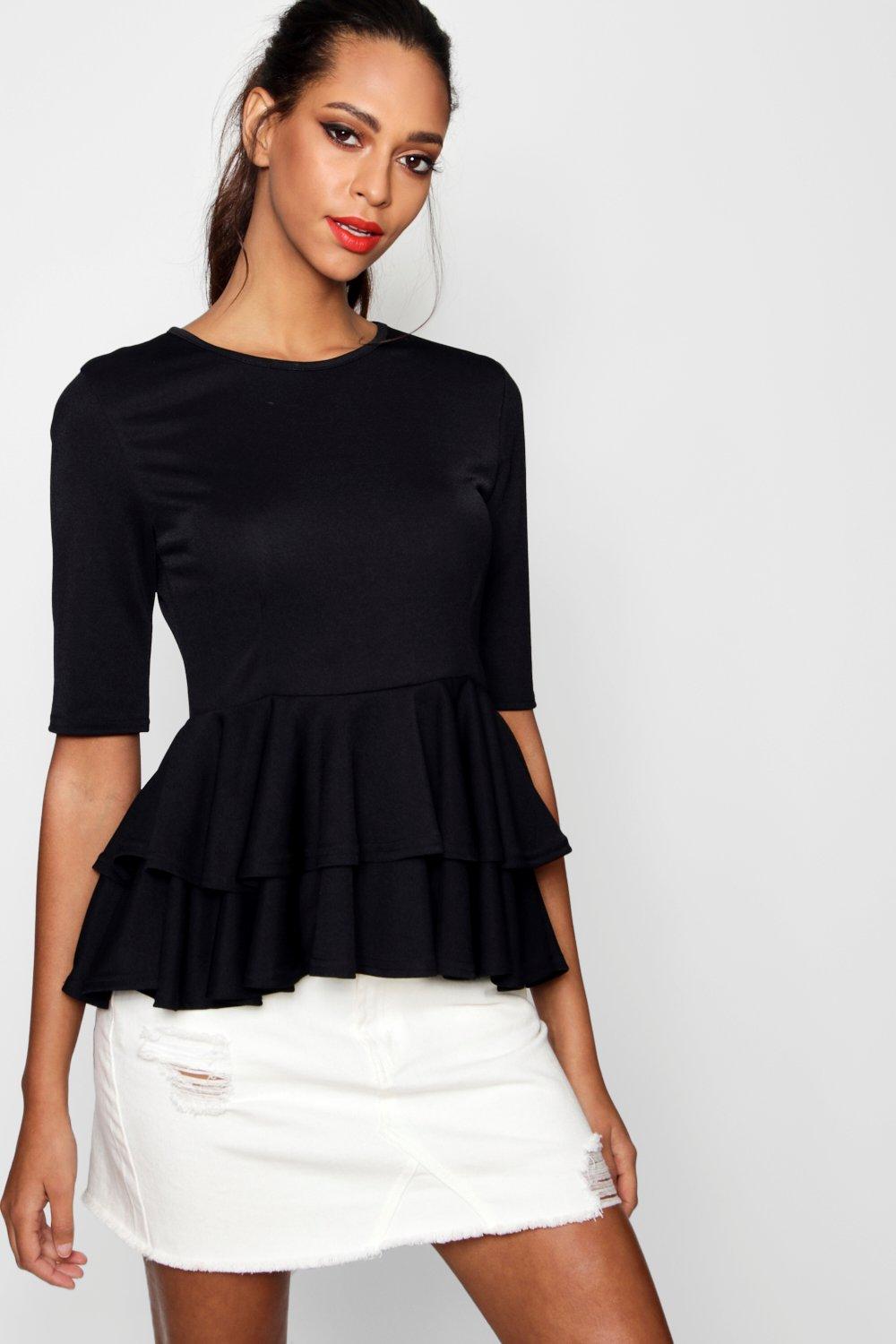 boohoo peplum top