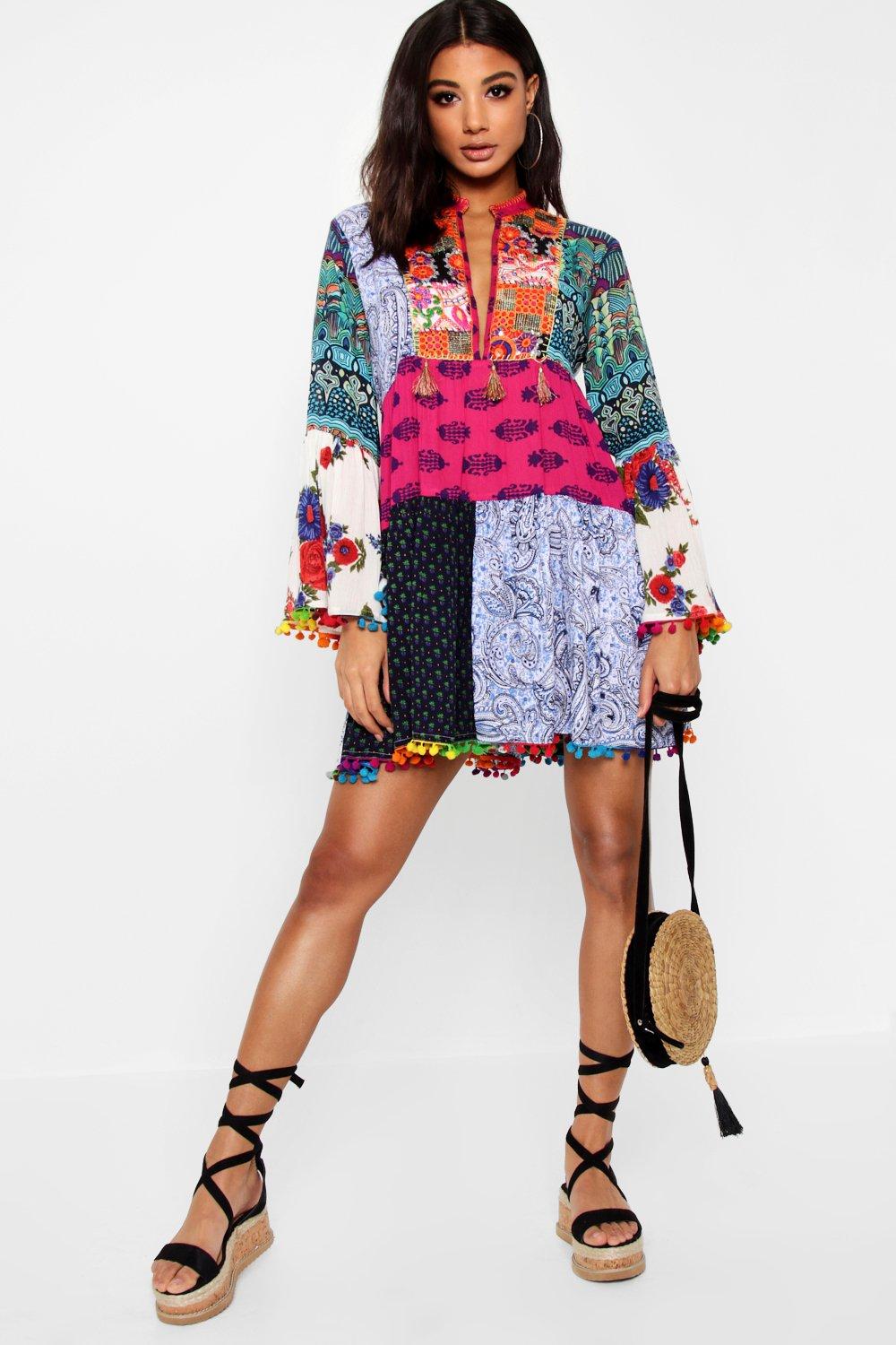 boohoo print dress