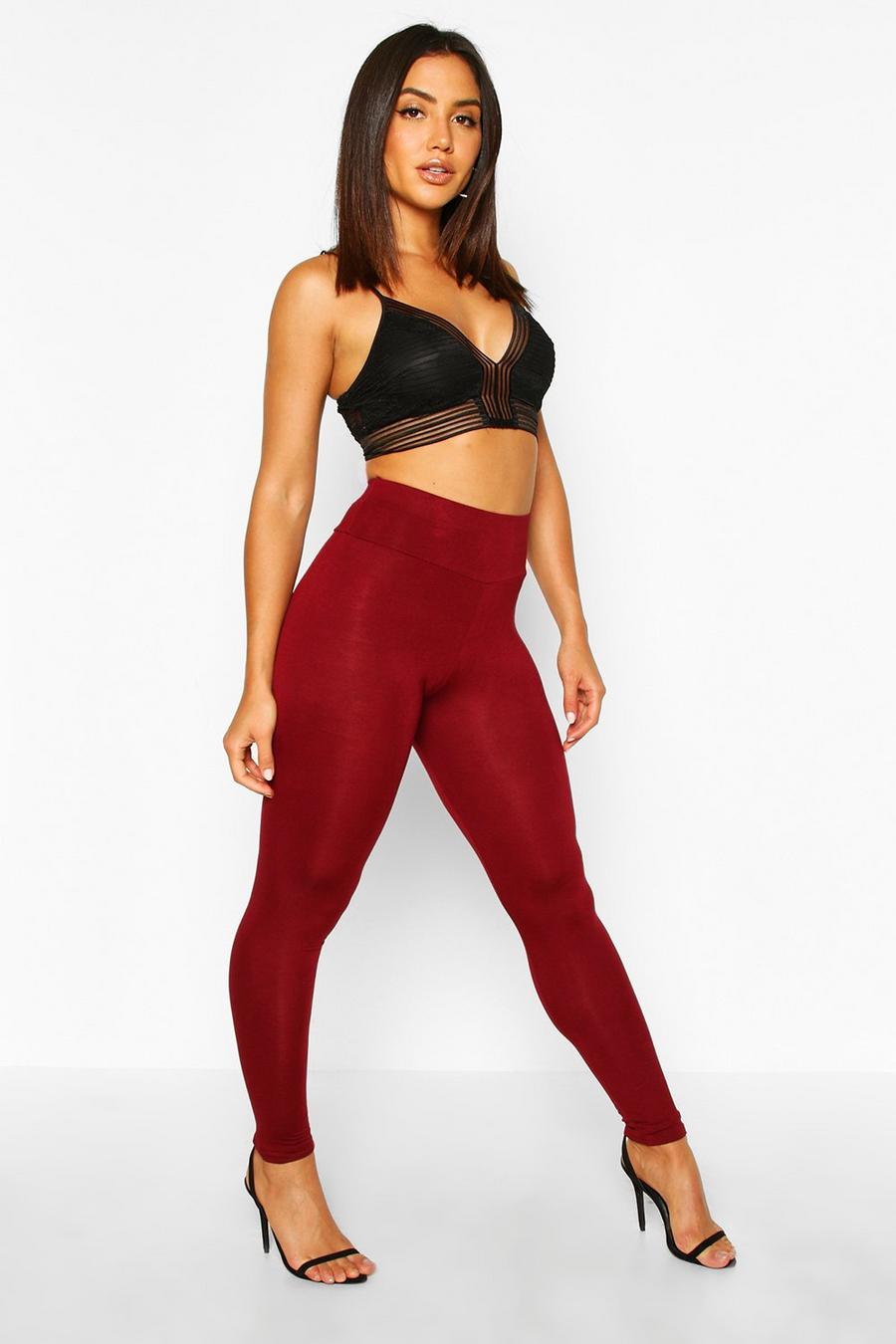 Berry Basic diepe legging met hoge taille image number 1