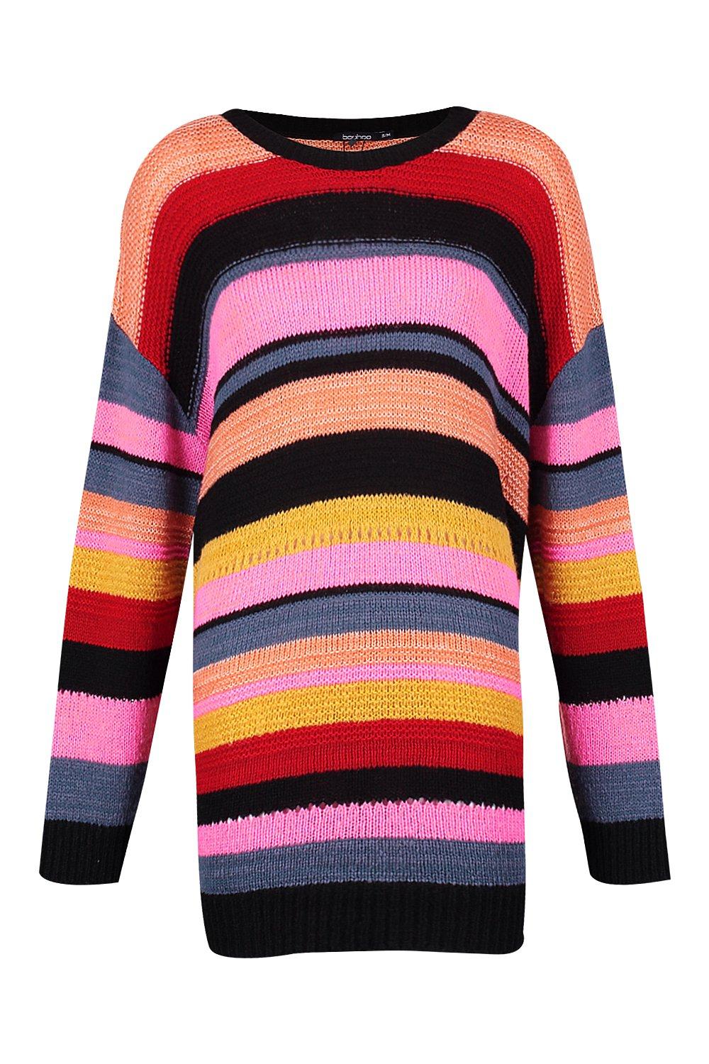 boohoo rainbow jumper