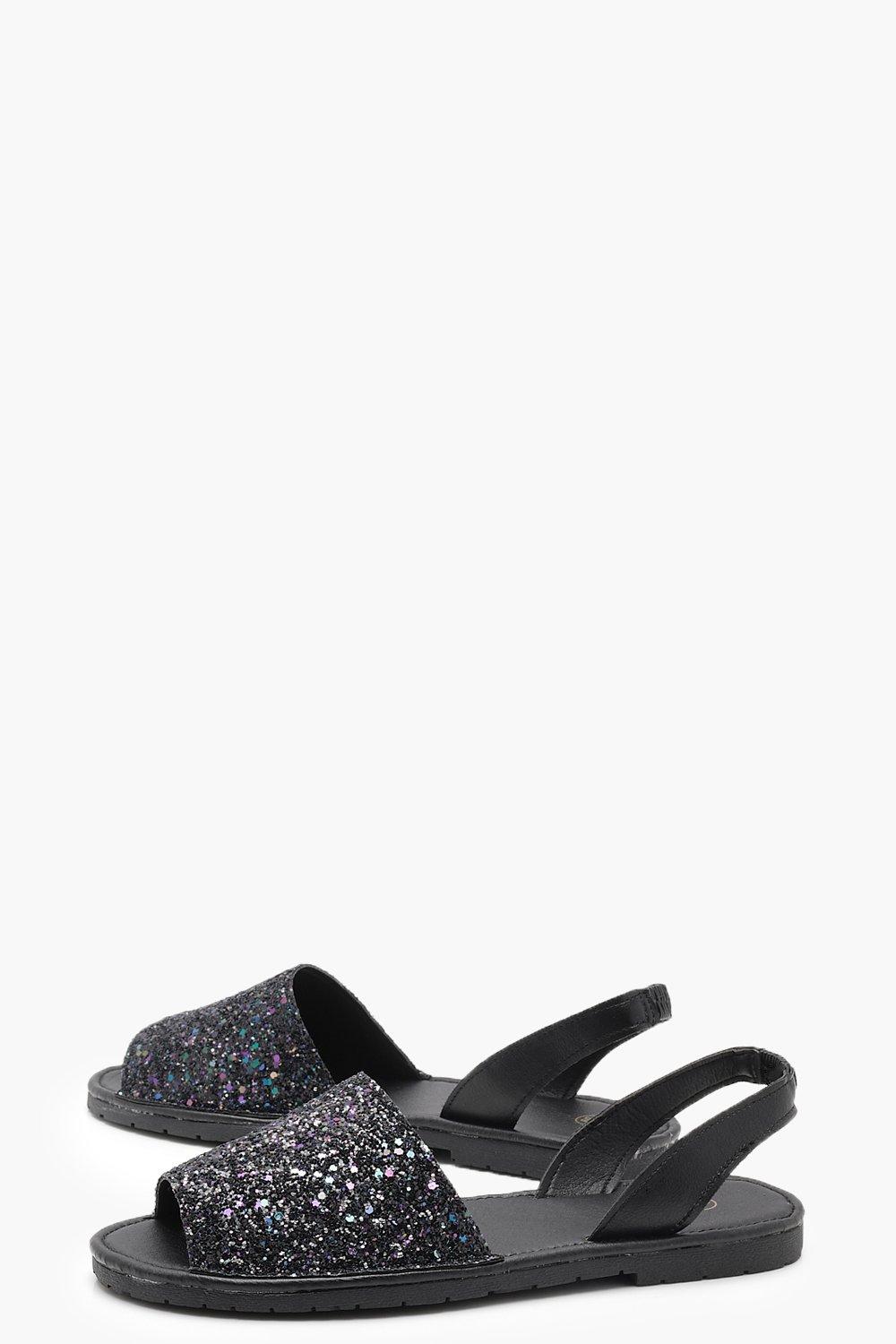 Black glitter sandals store uk