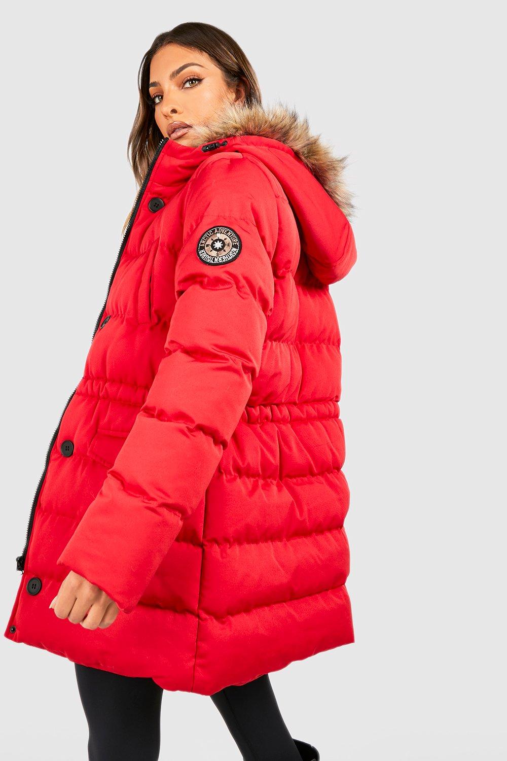 Red parka sales womens uk