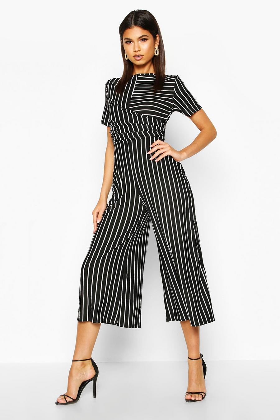 Gestreepte Culotte Wikkel Jumpsuit image number 1