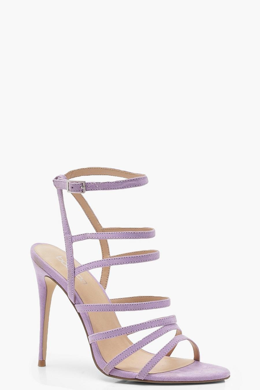 Sandales à talons style spartiates, Lavender image number 1