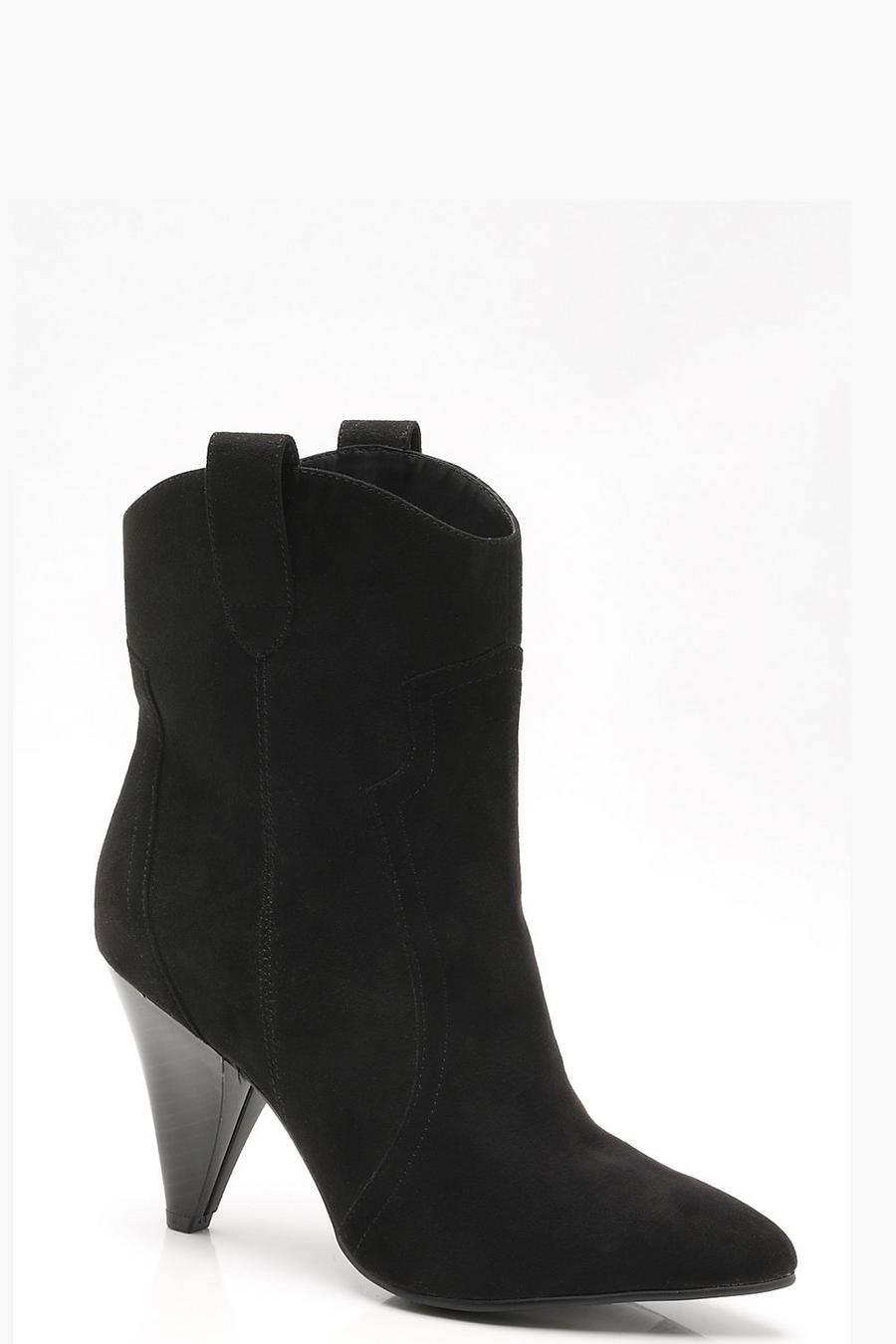 Pull On Western Cowboy Boots, Black image number 1