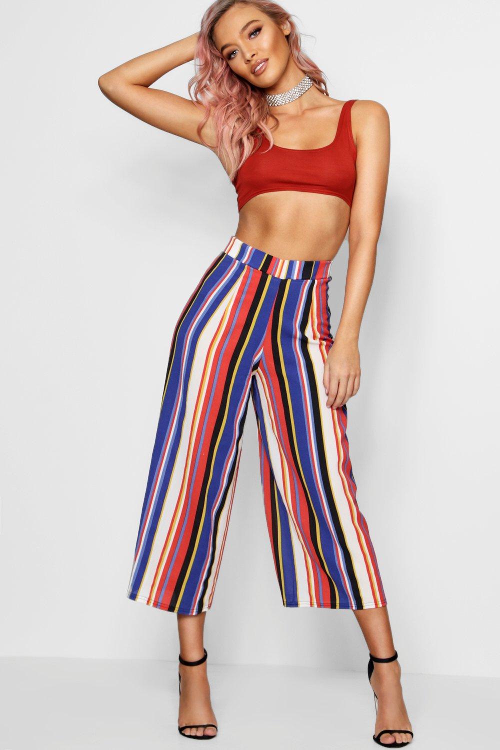 Striped sales culottes pants