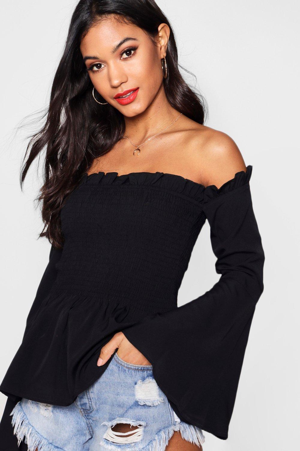 Boohoo off 2025 the shoulder top