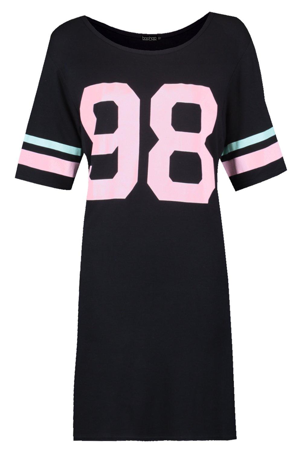 カットソー Bicolor T-shirt dress brw Boohoo oversized t shirt dress