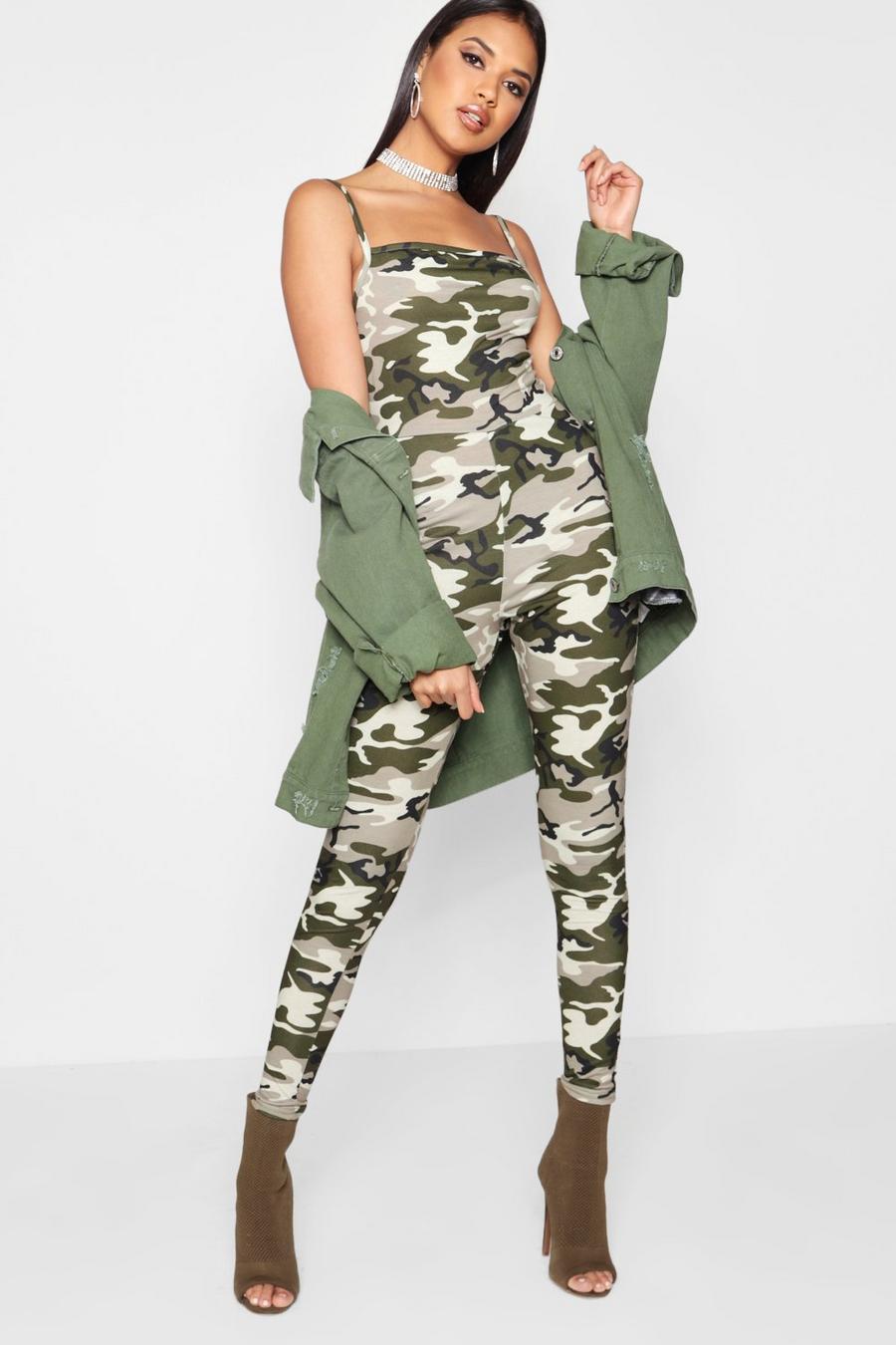 Green Camo Unitard image number 1